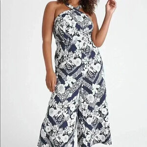 Anthropologie Maeve Magda Halter Jumpsuit Multicolored